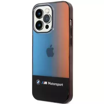 BMW BMHCP14L22HMGK Phone Case für Apple iPhone 14 Pro 6.1" schwarz/schwarz Half Tricolor