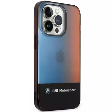 BMW BMHCP14L22HMGK Phone Case für Apple iPhone 14 Pro 6.1" schwarz/schwarz Half Tricolor