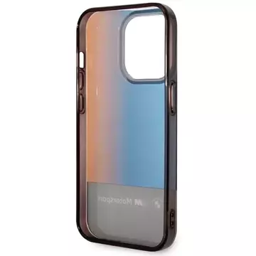 BMW BMHCP14L22HMGK Phone Case für Apple iPhone 14 Pro 6.1" schwarz/schwarz Half Tricolor