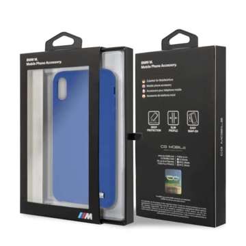 BMW BMHCPPXMSILNA Hardcase Schutzhülle für Apple iPhone X /Xs blau/navy Silikon M Collection