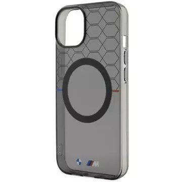 BMW Case BMHMP14SHGPK für iPhone 14 6.1" grau/grau Muster MagSafe