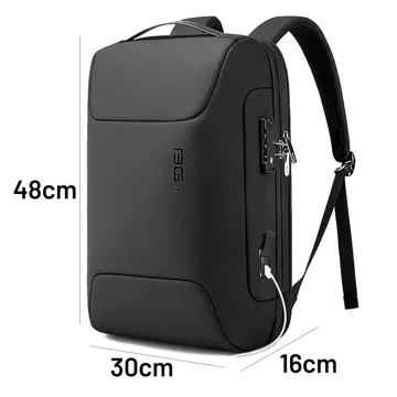 Bange Anti-Diebstahl-Rucksack wasserdicht für Laptop bis 15,6 "Multifunktional Schwarz