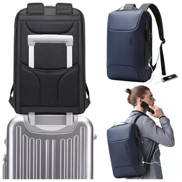 Bange Anti-Diebstahl-Rucksack wasserdicht für Laptop bis 15,6 "Multifunktional Schwarz