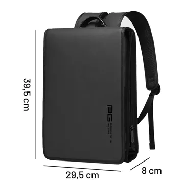 Bange Wasserdichter Rucksack, Laptoptasche, 14 Zoll, Stadtreise, 39,5 x 29,5 x 8 cm, für Arbeit, Schule, Flugzeug, Herren, Damen, schmal, Schwarz