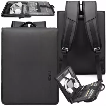 Bange Wasserdichter Rucksack, Laptoptasche, 14 Zoll, Stadtreise, 39,5 x 29,5 x 8 cm, für Arbeit, Schule, Flugzeug, Herren, Damen, schmal, Schwarz