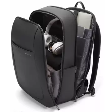 Bange Wasserdichter Rucksack Laptoptasche 15,6" Urban Travel 46x30x16 cm Für Arbeit Schule Flugzeug Herren Damen Schwarz