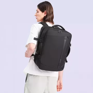 Bange wasserdichter Rucksack, Laptoptasche, 15,6 Zoll, Reisen, 47 x 31 x 20 cm, für Arbeit, Schule, Flugzeug, Herren, Damen, mit USB-Anschluss, Schwarz