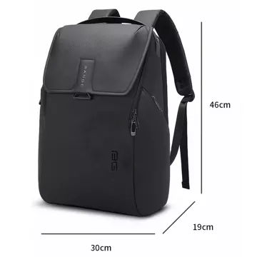 Bange wasserdichter Rucksack, Laptoptasche, 15,6 Zoll, Stadtreisender, 46 x 30 x 19 cm, für Arbeit, Schule, Flugzeug, Herren, Damen, Schwarz