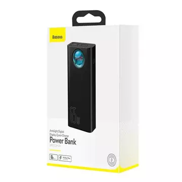 Baseus Amblight 30000mAh Powerbank, 4xUSB, USB-C, 65W (schwarz)