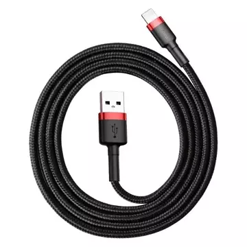 Baseus Cafule 2A 3m Lightning USB Kabel (schwarz-rot)