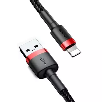 Baseus Cafule 2A 3m Lightning USB Kabel (schwarz-rot)