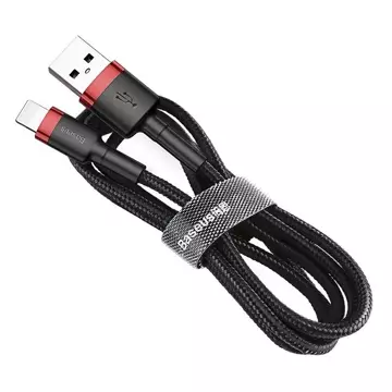 Baseus Cafule 2A 3m Lightning USB Kabel (schwarz-rot)