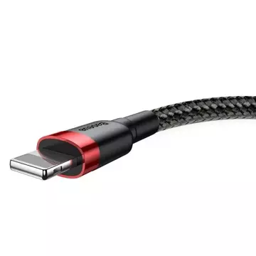 Baseus Cafule 2A 3m Lightning USB Kabel (schwarz-rot)