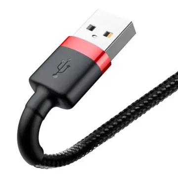 Baseus Cafule 2A 3m Lightning USB Kabel (schwarz-rot)