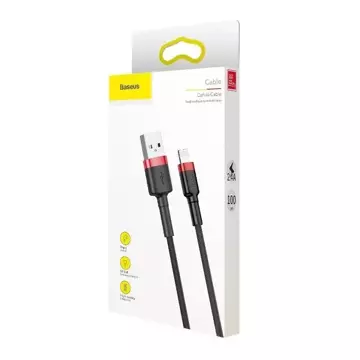 Baseus Cafule 2A 3m Lightning USB Kabel (schwarz-rot)