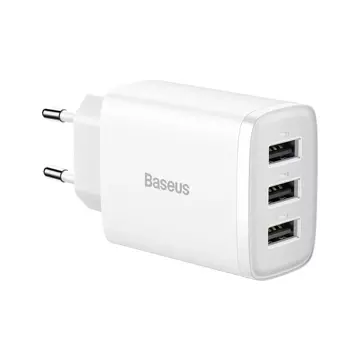 Baseus Compact Ladegerät 3x USB 17W weiß (CCXJ020102)