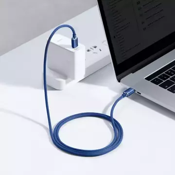 Baseus Crystal Shine Series Kabel USB-Kabel für schnelles Aufladen und Datenübertragung USB Typ C - USB Typ C 100W 1,2m blau (CAJY000603)