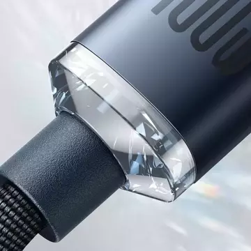 Baseus Crystal Shine Series Kabel USB-Kabel für schnelles Aufladen und Datenübertragung USB Typ C - USB Typ C 100W 1,2m schwarz (CAJY000601)