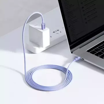 Baseus Crystal Shine Series Kabel USB-Kabel für schnelles Aufladen und Datenübertragung USB Typ C - USB Typ C 100W 2m lila (CAJY000705)