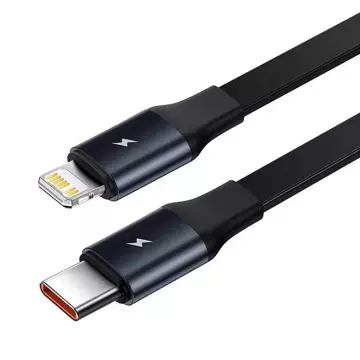 Baseus Enjoyment Autoladegerät mit USB-C Lightning 3A, 30W Kabeln (schwarz)