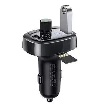 Baseus FM-Transmitter Bluetooth 4.2 MP3-Autoladegerät 2x USB 3.4A Freisprecheinrichtung MicroSD