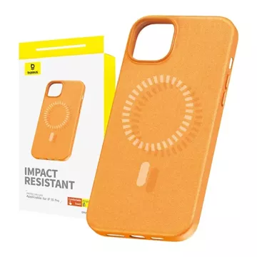 Baseus Fauxther Series Magnetische Handyhülle für iPhone 15 Pro (Orange)