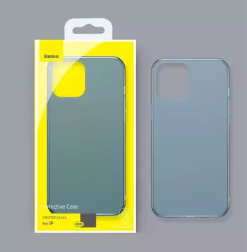 Baseus Frosted Glass Case Starre Hülle mit flexiblem Rahmen für iPhone 12 Pro Max Weiß (WIAPIPH67N-WS02)