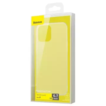 Baseus Frosted Glass Case Starre Hülle mit flexiblem Rahmen für iPhone 12 Pro Max Weiß (WIAPIPH67N-WS02)