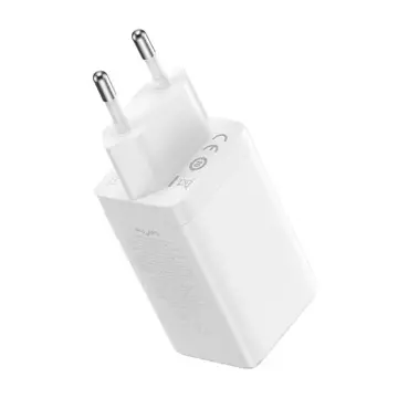 Baseus GaN5 Pro 2xUSB-C USB-Wandladegerät, 65 W (weiß)