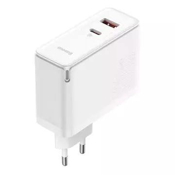 Baseus GaN5 Pro Fast Universal GaN USB Ladegerät Typ C / USB 100W PD3.0, QC4.0, AFC weiß (CCGP090202)