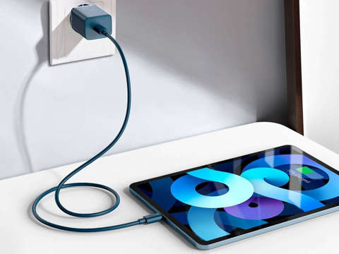 Baseus PD 20W Wandladegerät USB-C Typ C auf Lightning Blue Kabel