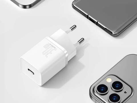 Baseus Super Si Schnellladegerät USB-C PD 30W Weiß