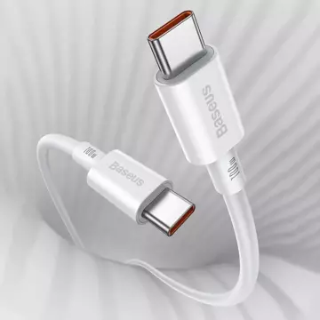 Baseus Superior Kabel USB Typ C - USB Typ C Schnellladung Quick Charge / Power Delivery / FCP 100W 5A 20V 1m weiß (CATYS-B02)