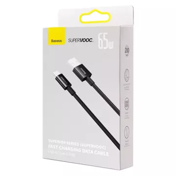 Baseus Superior Series SUPERVOOC USB-A auf USB-C Kabel 65W 2m schwarz