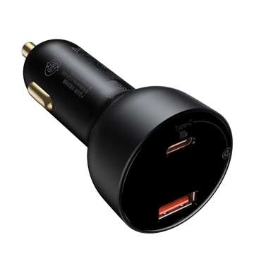 Baseus Superme USB Autoladegerät, USB-C, 100W USB-C Kabel (schwarz)