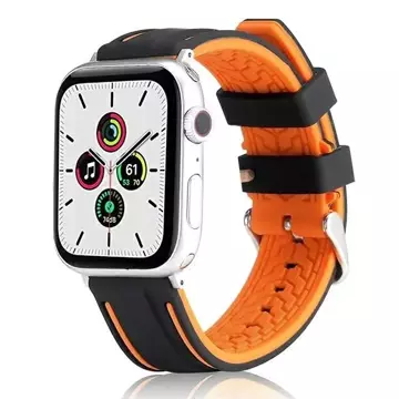 Beline Solid Silicone Smartwatch Strap für Apple Watch 38/40/41mm orange/schwarz orange/schwarz