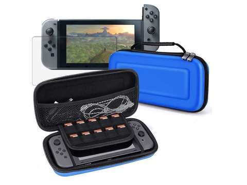 Beuteltasche Alogy Cover für Nintendo Switch-Konsole Blue 02 Glass