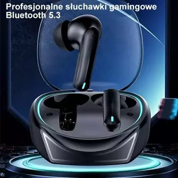 Bluetooth 5.3 Kopfhörer USAMS TWS XJ13 Serie Gaming Earbuds kabellos schwarz/schwarz BHUXJ01 (US-XJ13)