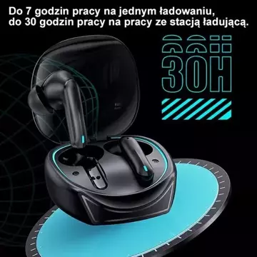 Bluetooth 5.3 Kopfhörer USAMS TWS XJ13 Serie Gaming Earbuds kabellos schwarz/schwarz BHUXJ01 (US-XJ13)