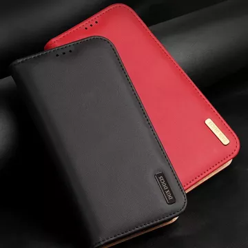 Brieftaschenetui mit RFID-Blockierung für iPhone 15 Plus Dux Ducis Hivo – braun