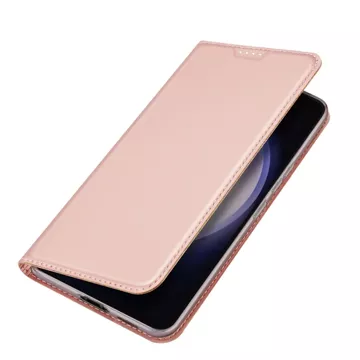Brieftaschenetui mit Ständer für Samsung Galaxy S23 FE Dux Ducis Skin Pro – rosa