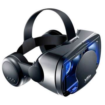 Brille VR-Brille VRG PRO 3D Virtual Reality für das Telefon 5-7 Zoll mit Kopfhörern Schwarz