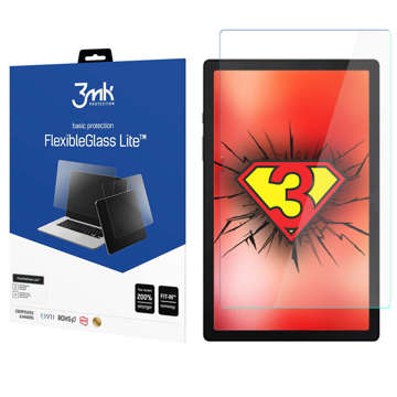 Bruchsicheres 3mk Flexible Glass Lite Hybridglas für Galaxy Tab A8 10.5 2021 X200 / X205