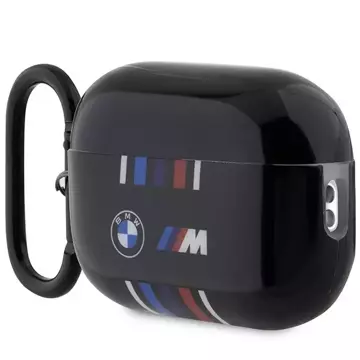 Case BMW BMAP222SWTK für AirPods Pro 2 Gen Cover Schwarz/Schwarz Mehrere farbige Linien