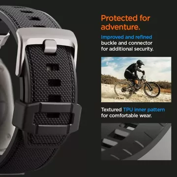 Das Spigen Durapro Armor-Armband für die Apple Watch 4 / 5 / 6 / 7 / 8 / 9 / Se / Ultra 1 / 2 (42 / 44 / 45 / 49 mm) ist eine Kombination aus modernen Materialien, die Haltbarkeit und Stil vereinen und so ein Unikat schaffen Zubehör für Ihre Smartwatch.