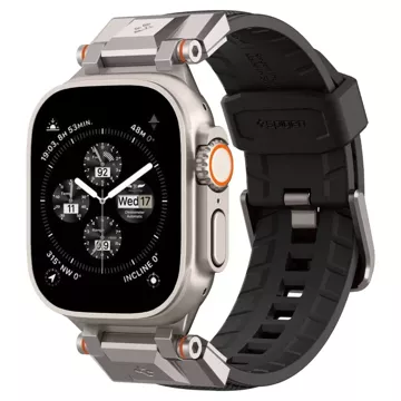 Das Spigen Durapro Armor-Armband für die Apple Watch 4 / 5 / 6 / 7 / 8 / 9 / Se / Ultra 1 / 2 (42 / 44 / 45 / 49 mm) ist eine Kombination aus modernen Materialien, die Haltbarkeit und Stil vereinen und so ein Unikat schaffen Zubehör für Ihre Smartwatch.