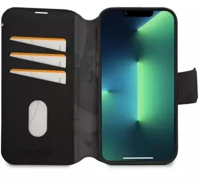 Decoded Detachable Wallet - Lederschutzhülle für iPhone 14 Plus kompatibel mit MagSafe (schwarz)