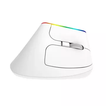 Delux M618C 2,4 G 1600 DPI RGB kabellose vertikale Maus (weiß)