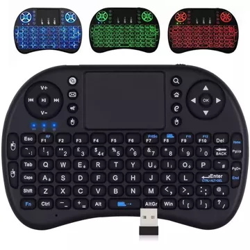 Drahtlose Mini-Tastatur Alogy 3-farbiges Touchpad mit Hintergrundbeleuchtung