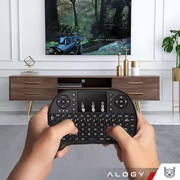 Drahtlose Mini-Tastatur Alogy 3-farbiges Touchpad mit Hintergrundbeleuchtung